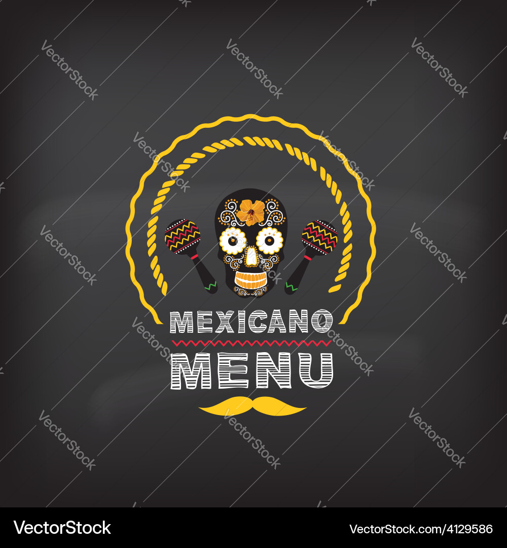 Menu mexican design Royalty Free Vector Image - VectorStock