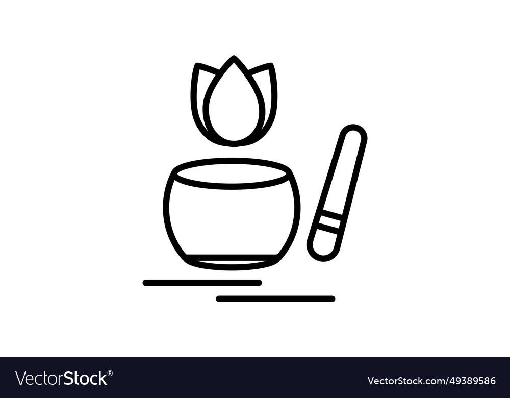 Mindfulness bell icon related to meditation