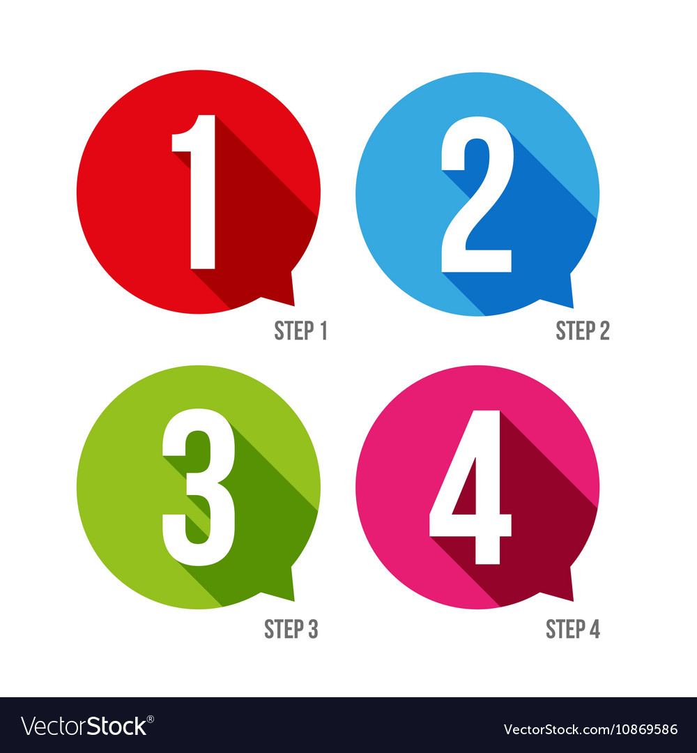 Numbers Circles One Two Three Four Stock Illustration 10691629