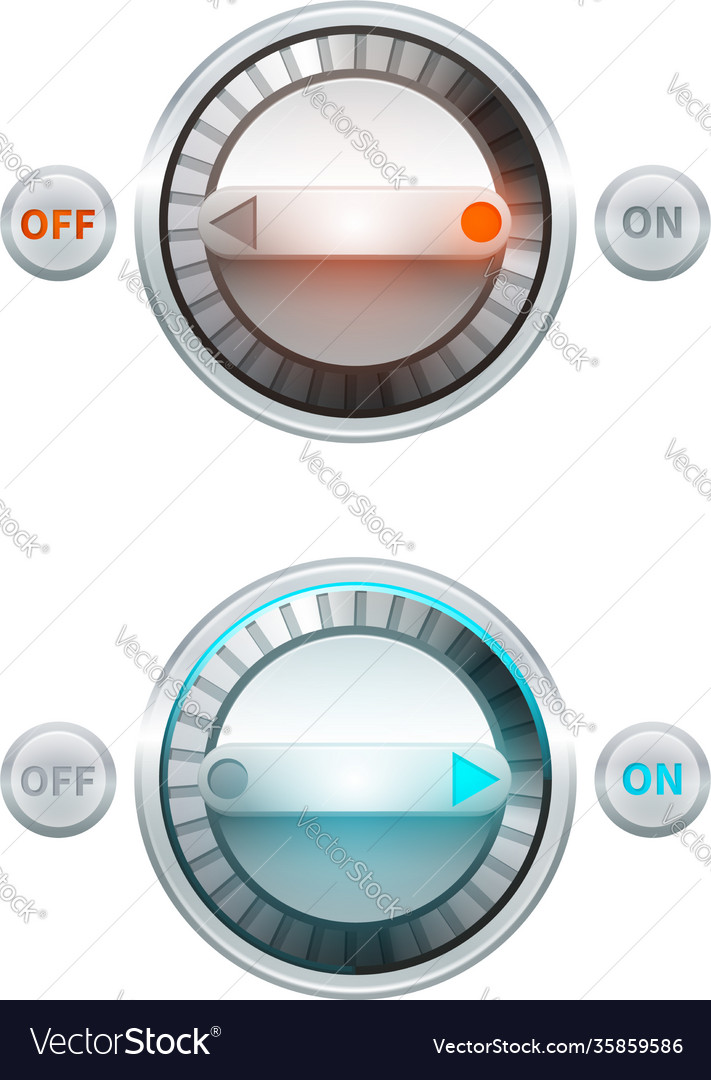 Round button set vector image Round button set