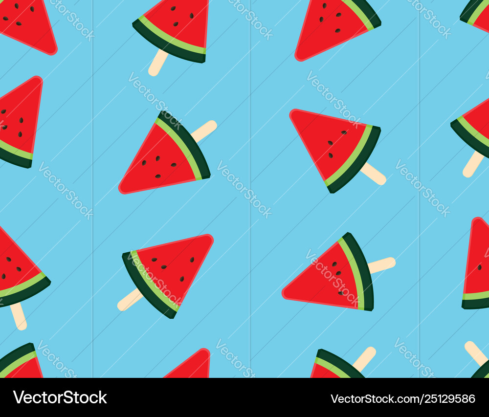 Slice watermelon seamless background Royalty Free Vector