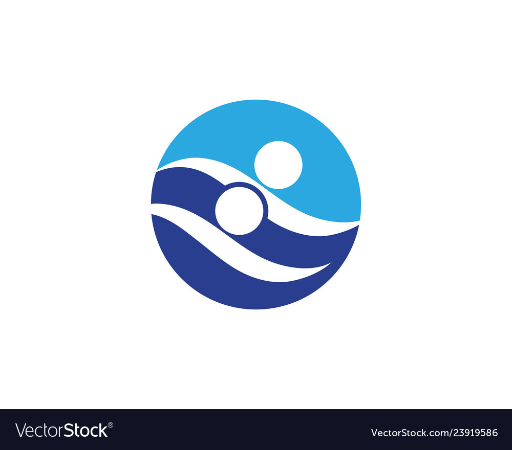 Swimming water wave icon Royalty Free Vector Image