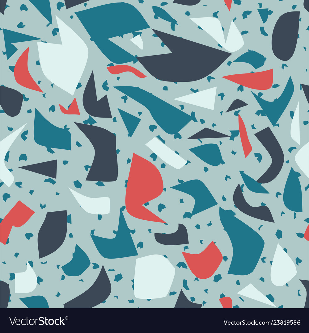 Terrazzo colorful seamless pattern abstract repeat vector image Terrazzo colorful seamless pattern abstract repeat