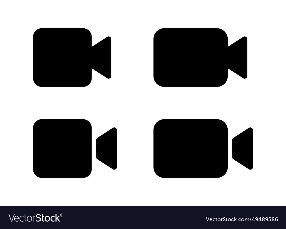 Video call icon in different style Royalty Free Vector Image