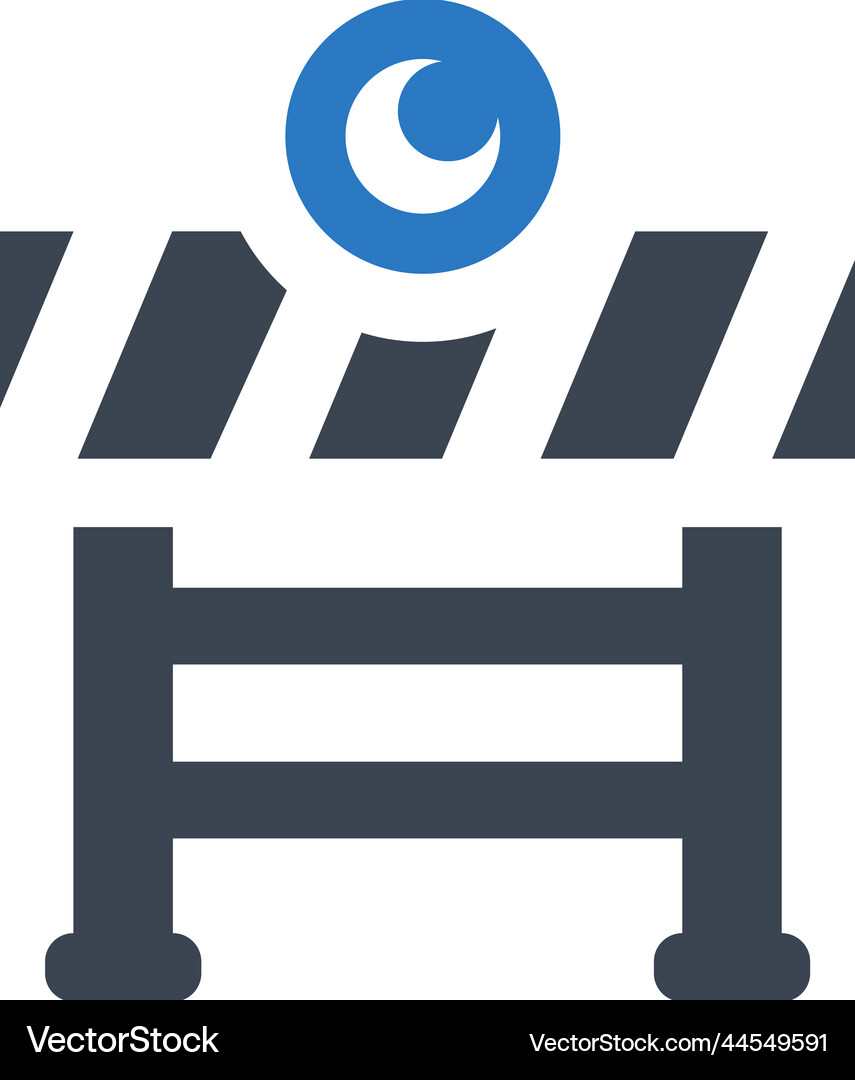 Construction barricade icon Royalty Free Vector Image
