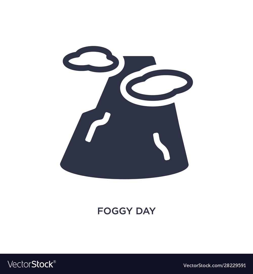 Foggy day icon on white background simple element
