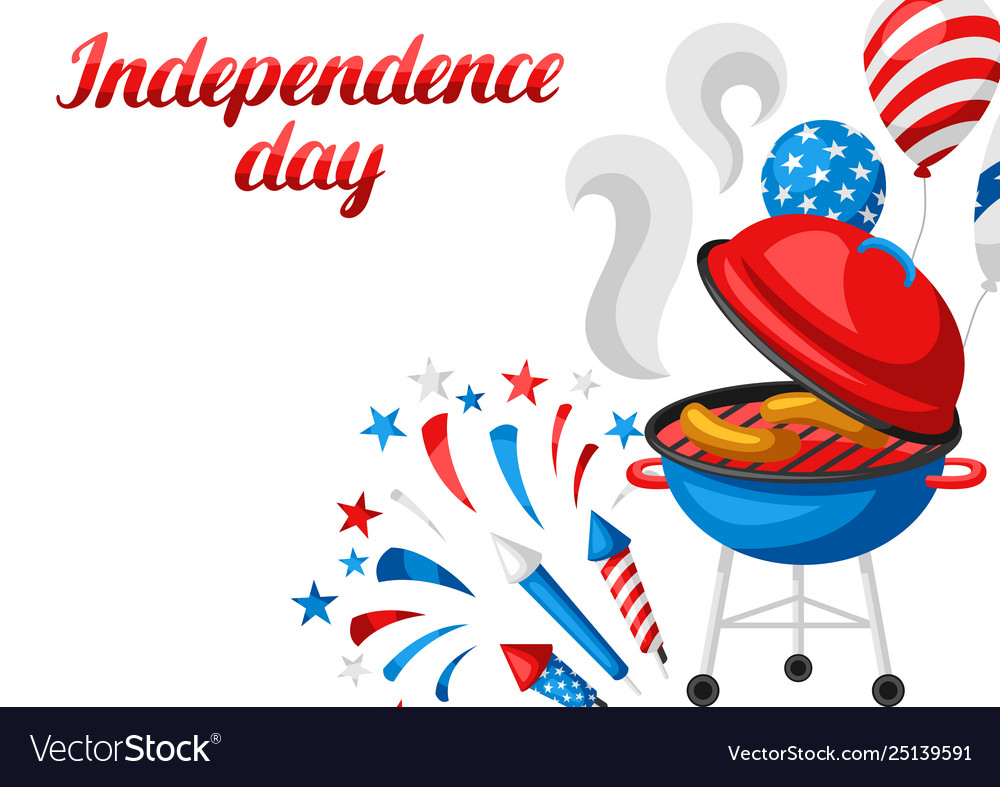 Fourth july independence day greeting card Vector Image