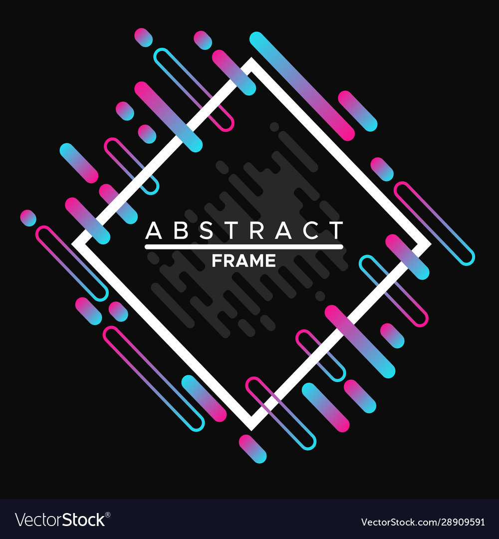 Frame design dynamic white with colorful