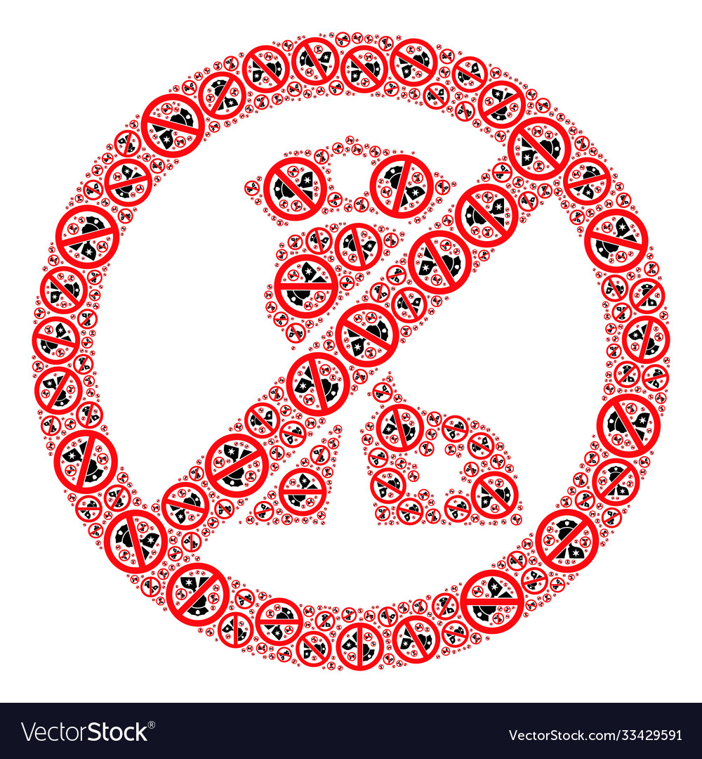 No entry police recursion composition Vector Image No entry police recursion composition