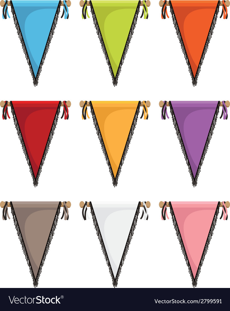 Pennants Royalty Free Vector Image - VectorStock