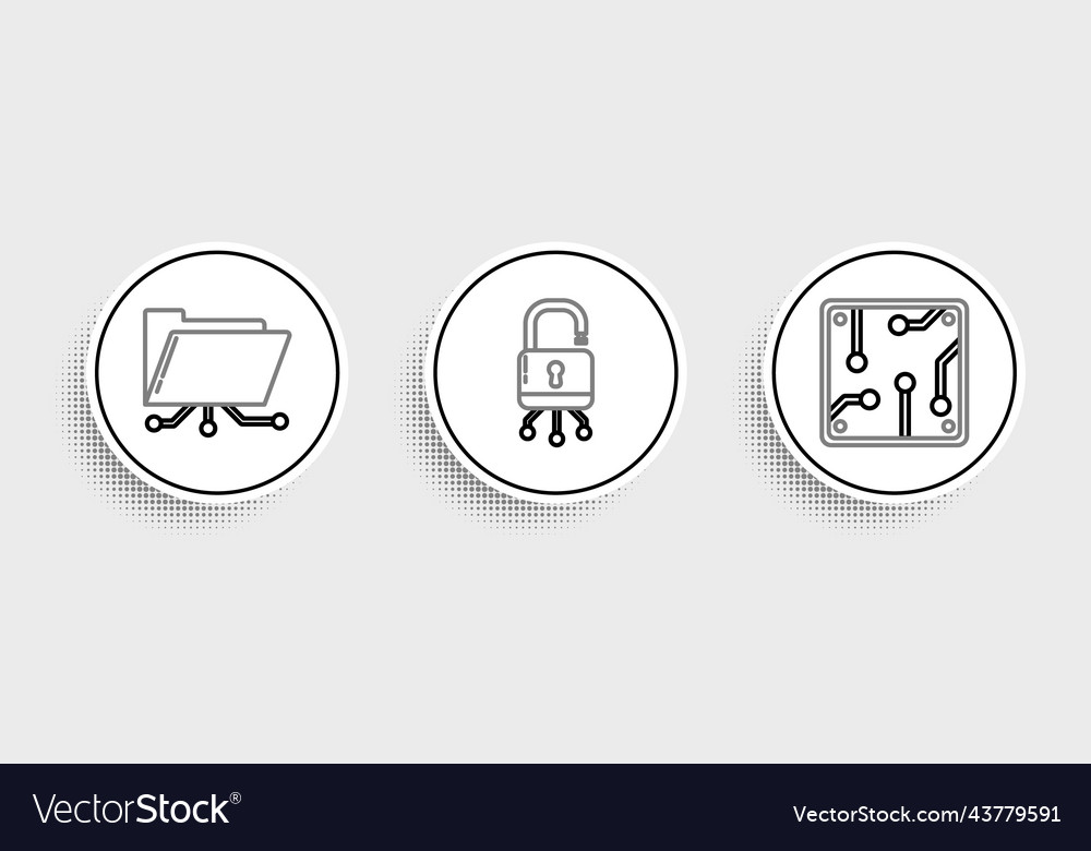 Set line processor folder and lock vector image Set line processor folder and lock