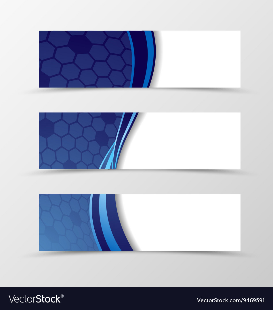 Set of banner grid design