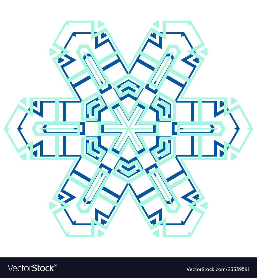 Simple snowflake icon isolated on white background Vector Image Simple snowflake icon isolated on white background