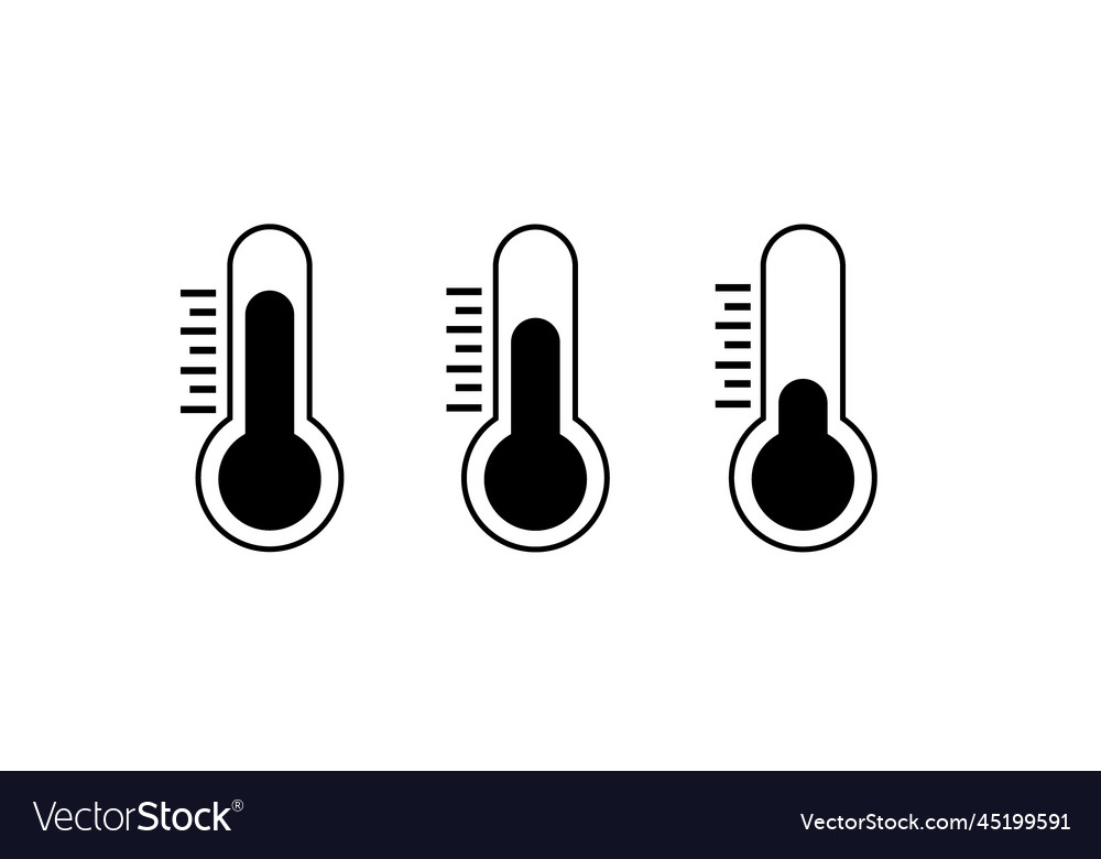 Temperatursymbol gesetzt drei Thermometer s vector image Temperatursymbol gesetzt drei Thermometer s