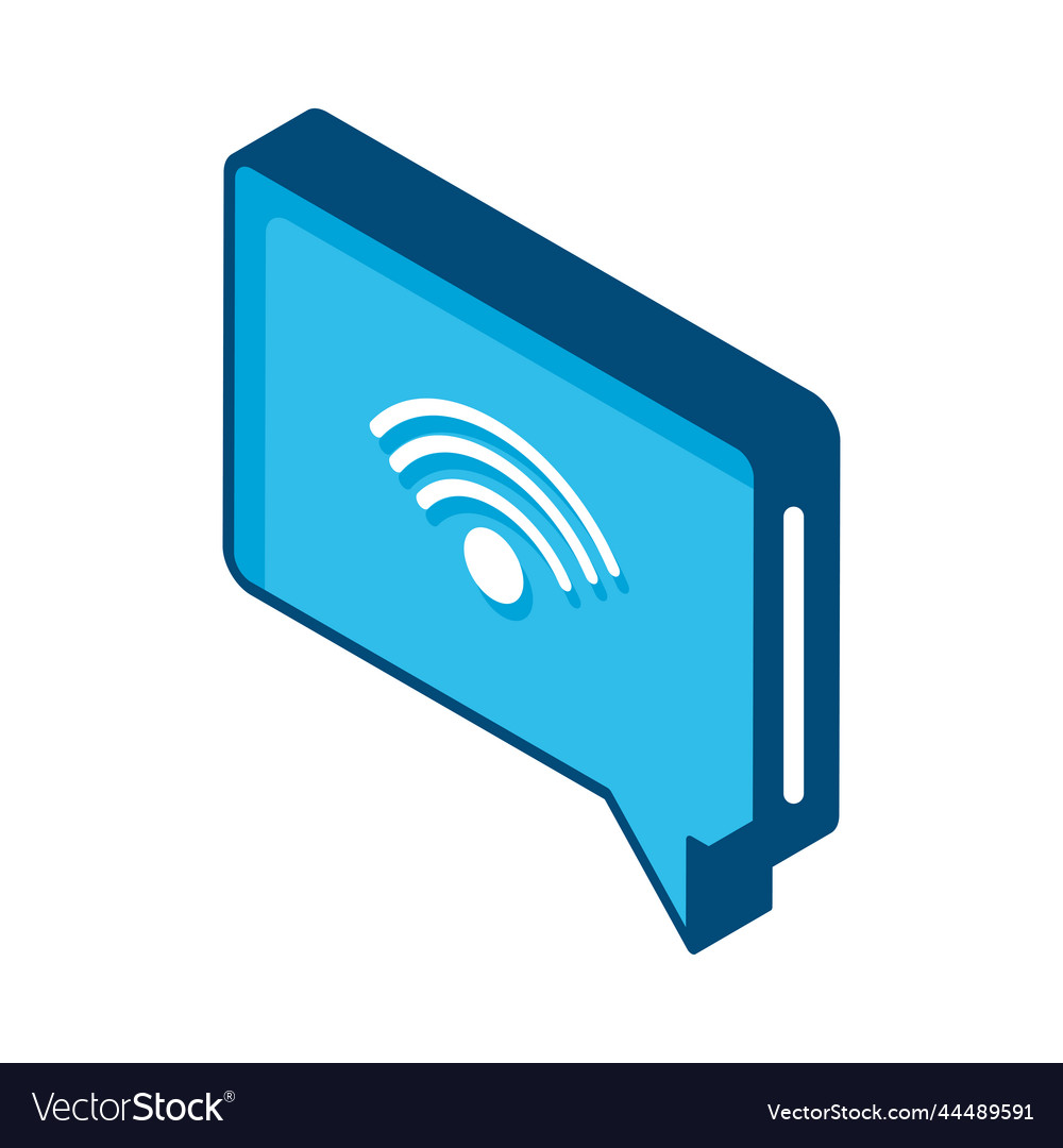 Wifi signal in speech bubble