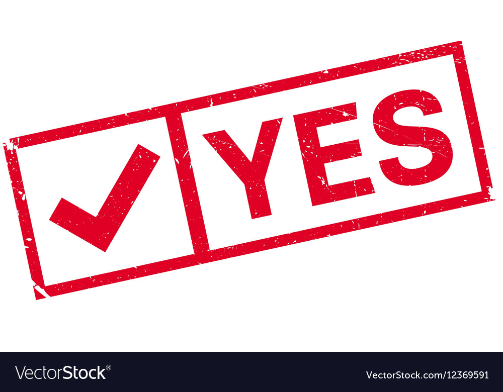 Yes Stamp Rubber Grunge Royalty Free Vector Image