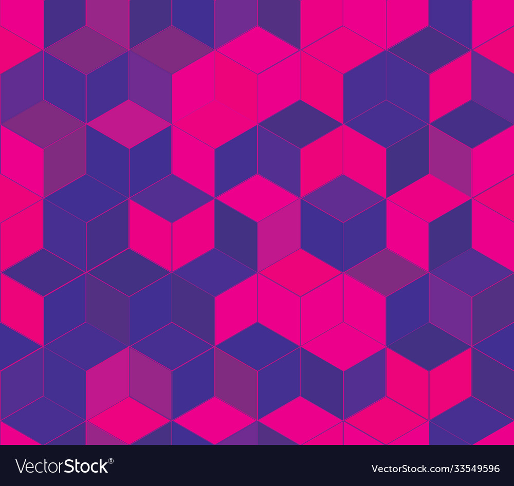 Abstract seamless colorful cubes background vector image Abstract seamless colorful cubes background