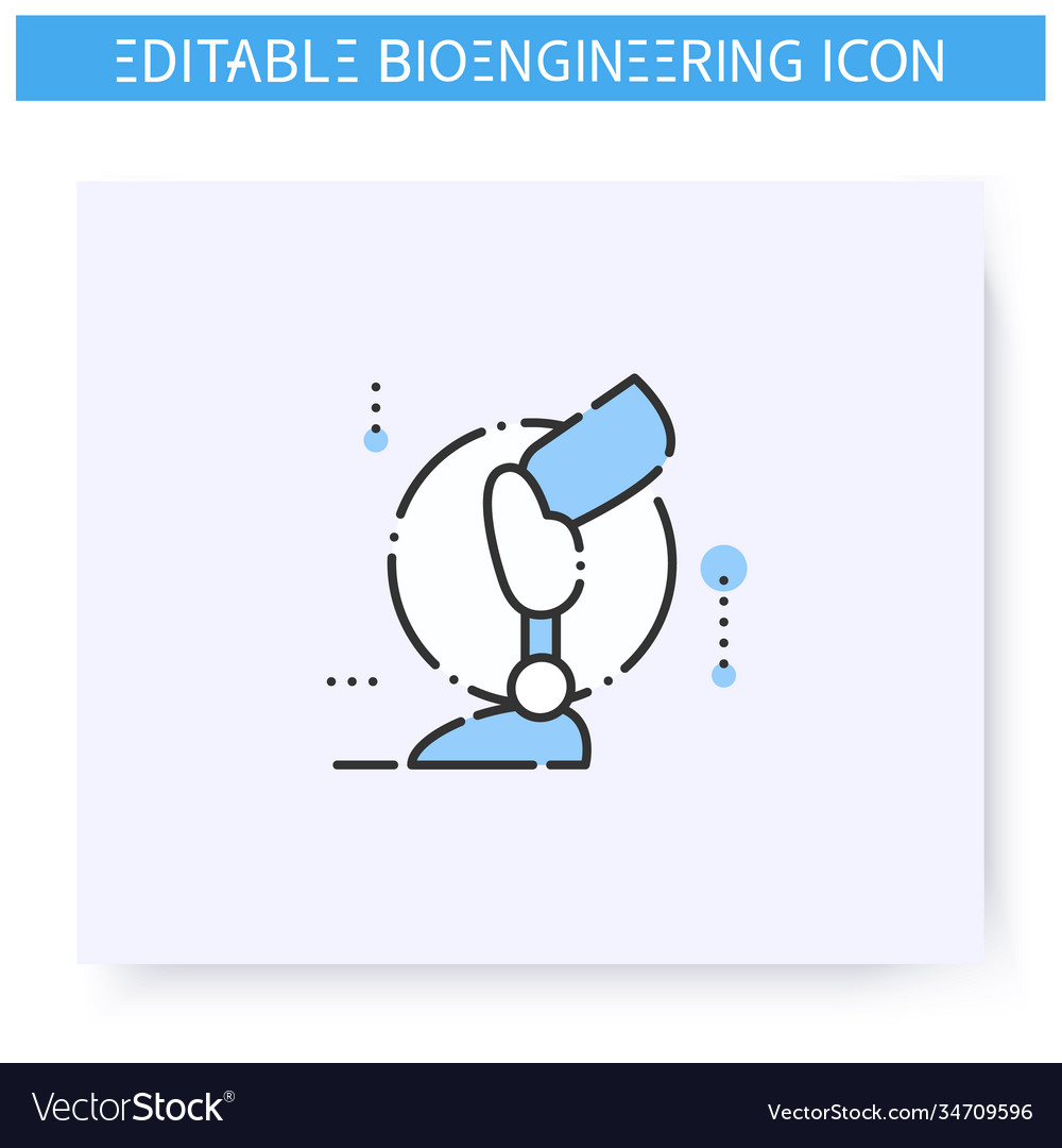 Artificial limb line icon editable
