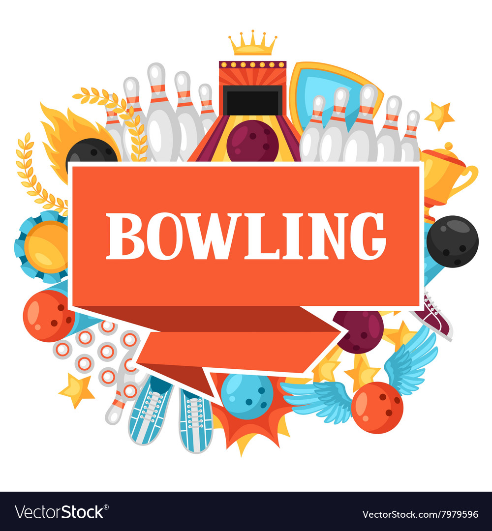 Background with bowling items image
