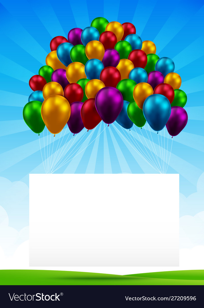 Colorful Balloons in Blue Sky