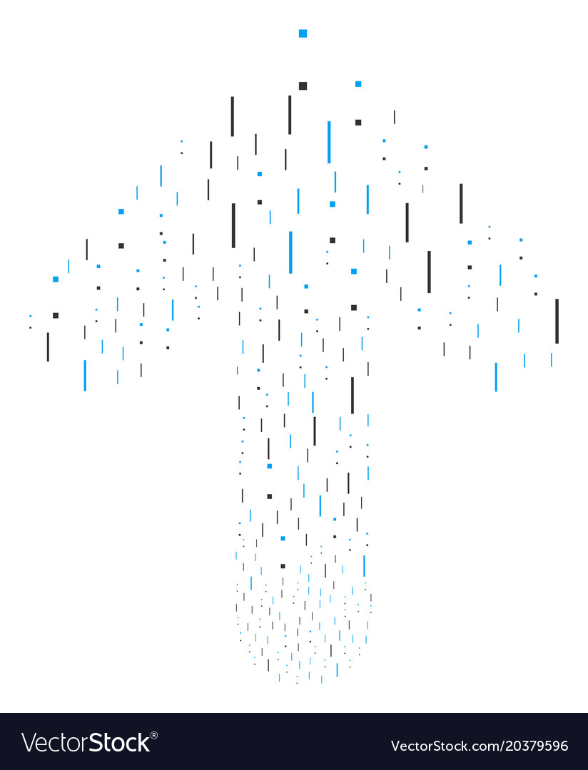 Forward pointing arrow composition with lines