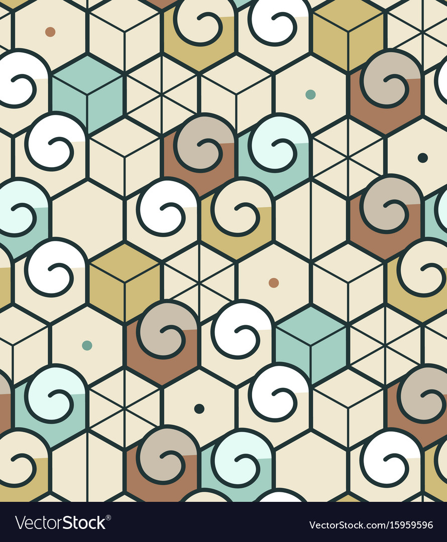Geometric abstract seamless pattern linear motif