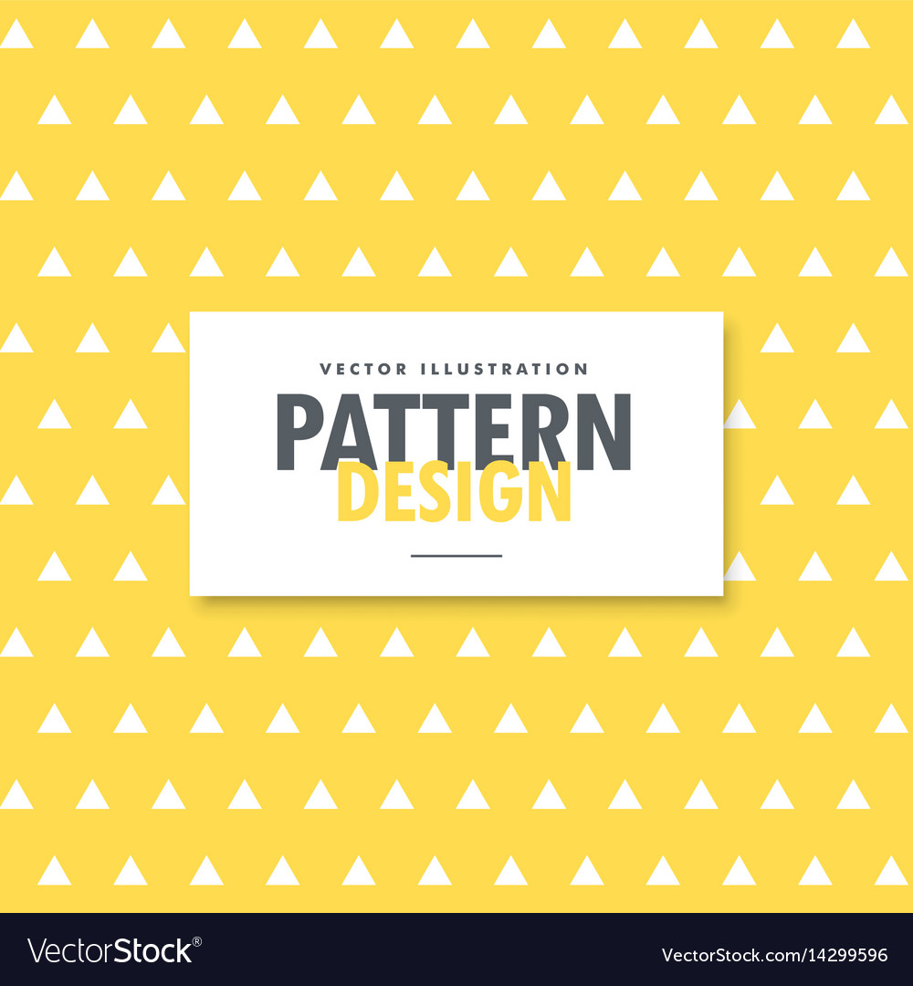 Geometric Triangle Pattern - Yellow