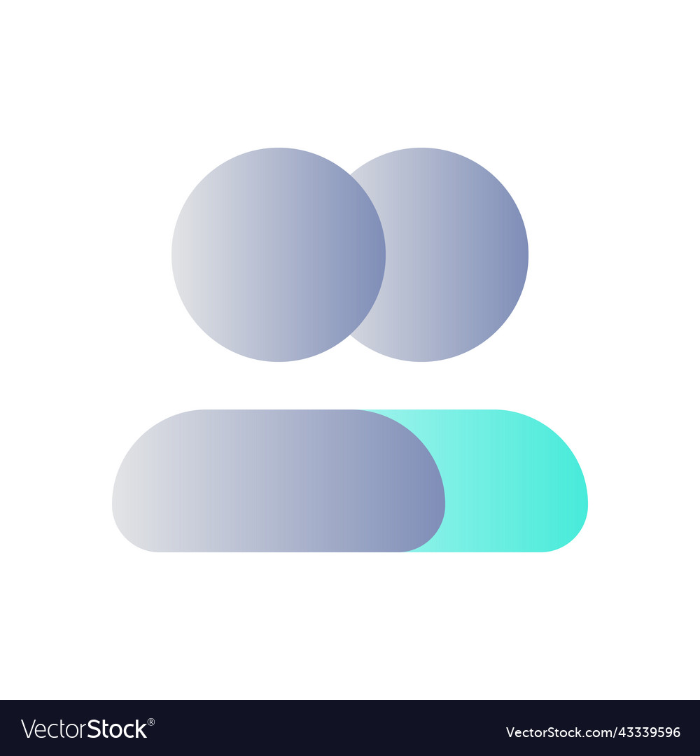 Group of contacts flat gradient color ui icon