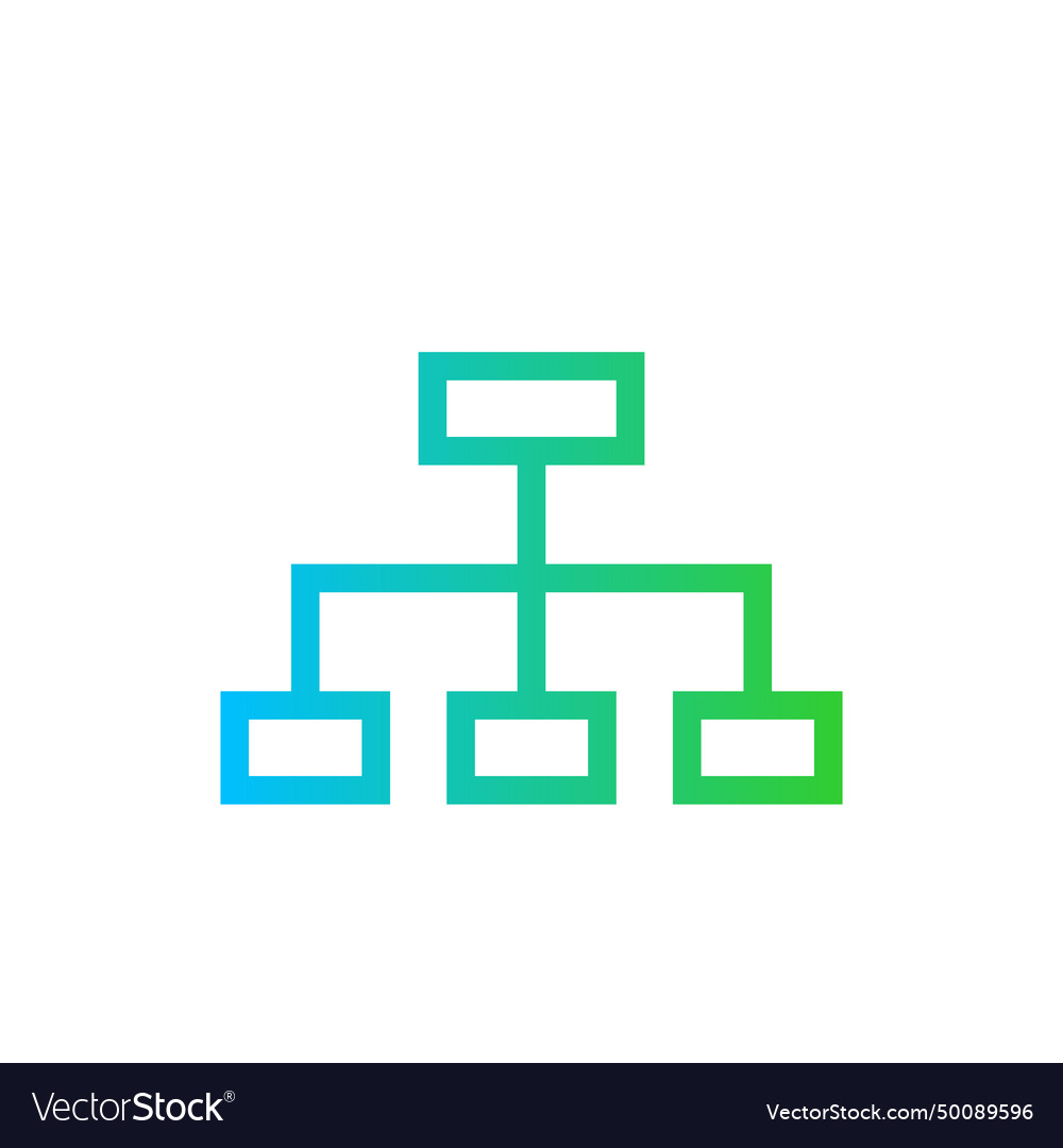 Hierarchy project development icon with blue vector image Hierarchy project development icon with blue
