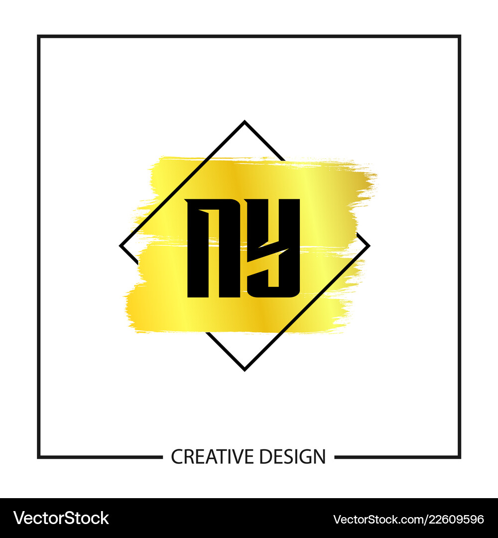 Initial ny letter logo template design Royalty Free Vector