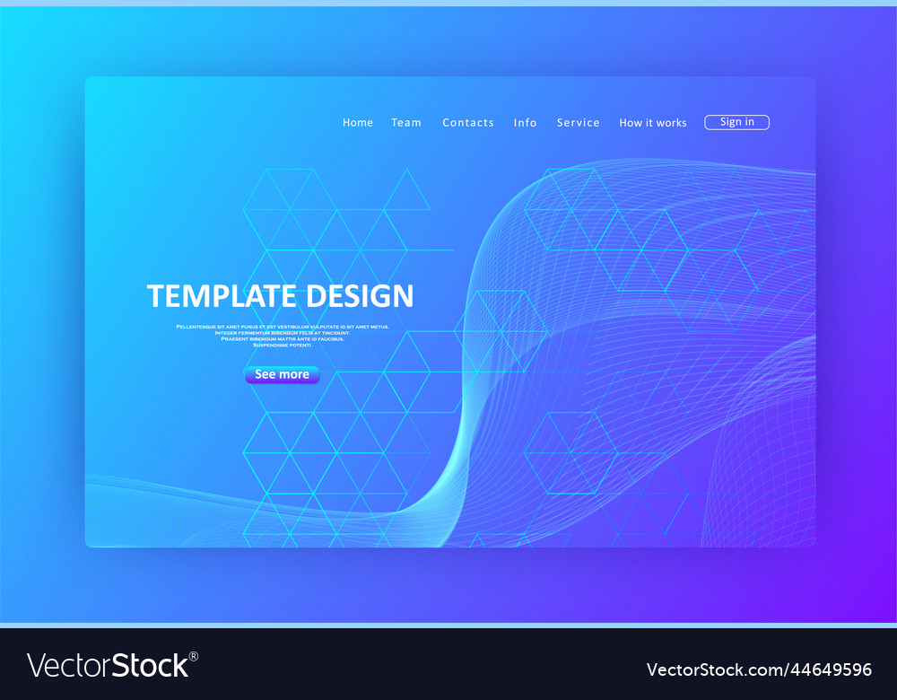Landing page for a website vector image Landing page for a website