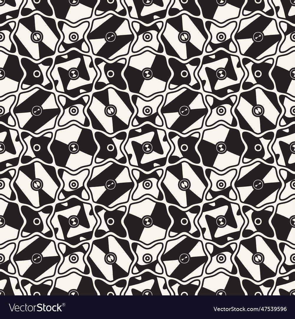 Monochrome ornate grid textured pattern vector image Monochrome ornate grid textured pattern