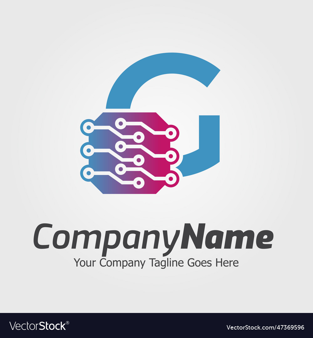 Programming code and technology logo template