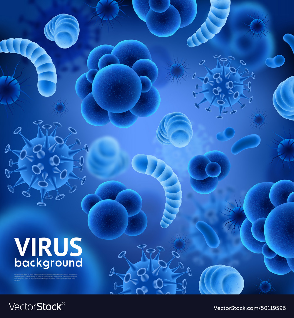 Realistic viruses background