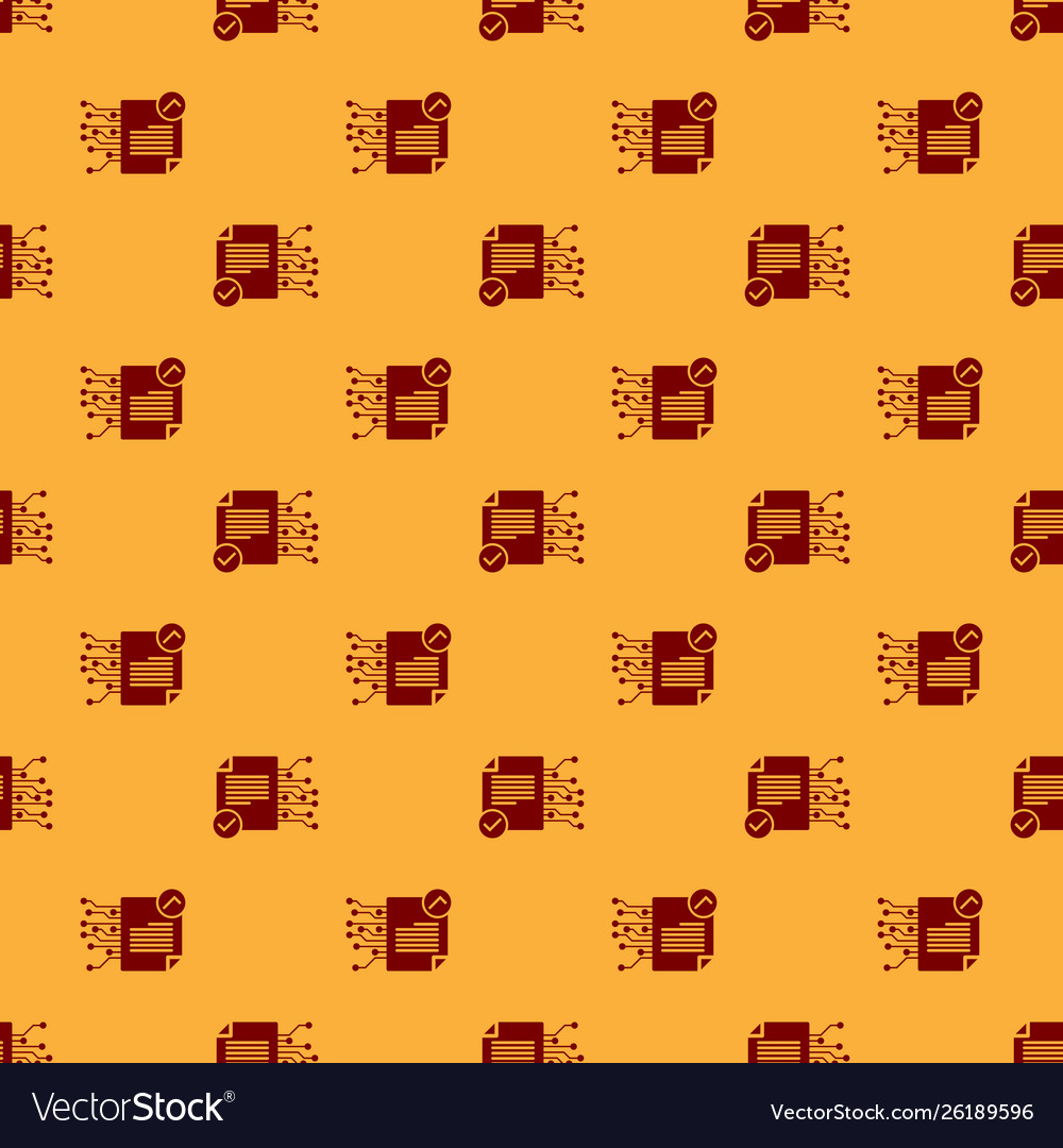 Red smart contract icon isolated seamless pattern