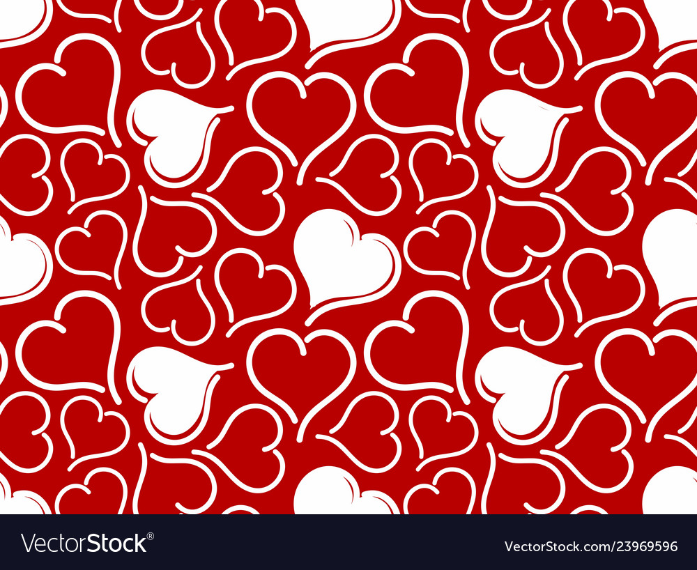 Seamless background with hearts Royalty Free Vector Image