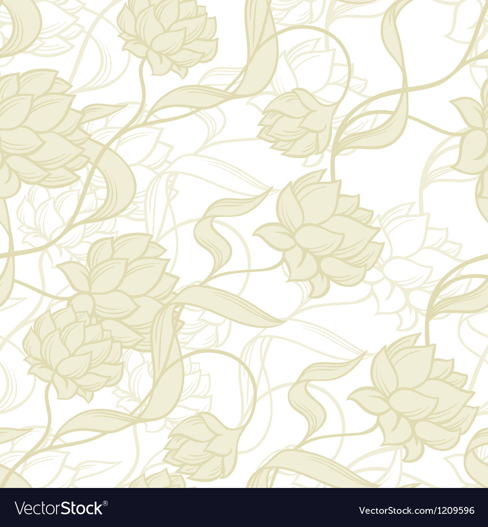 Seamless pattern with abstract flowers