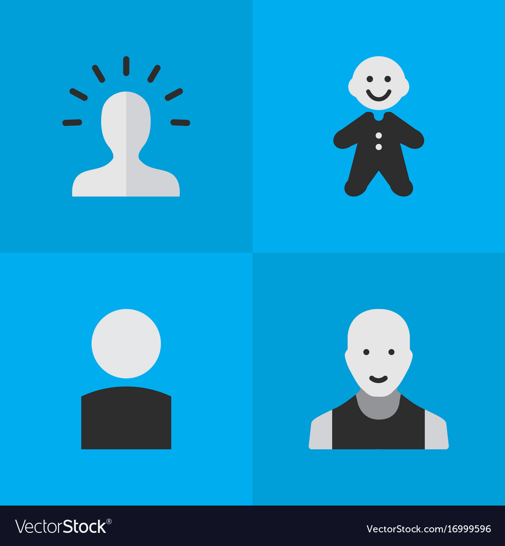 Set of simple avatar icons