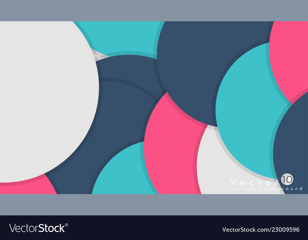 Simple and colorful circles background design vector image Simple and colorful circles background design