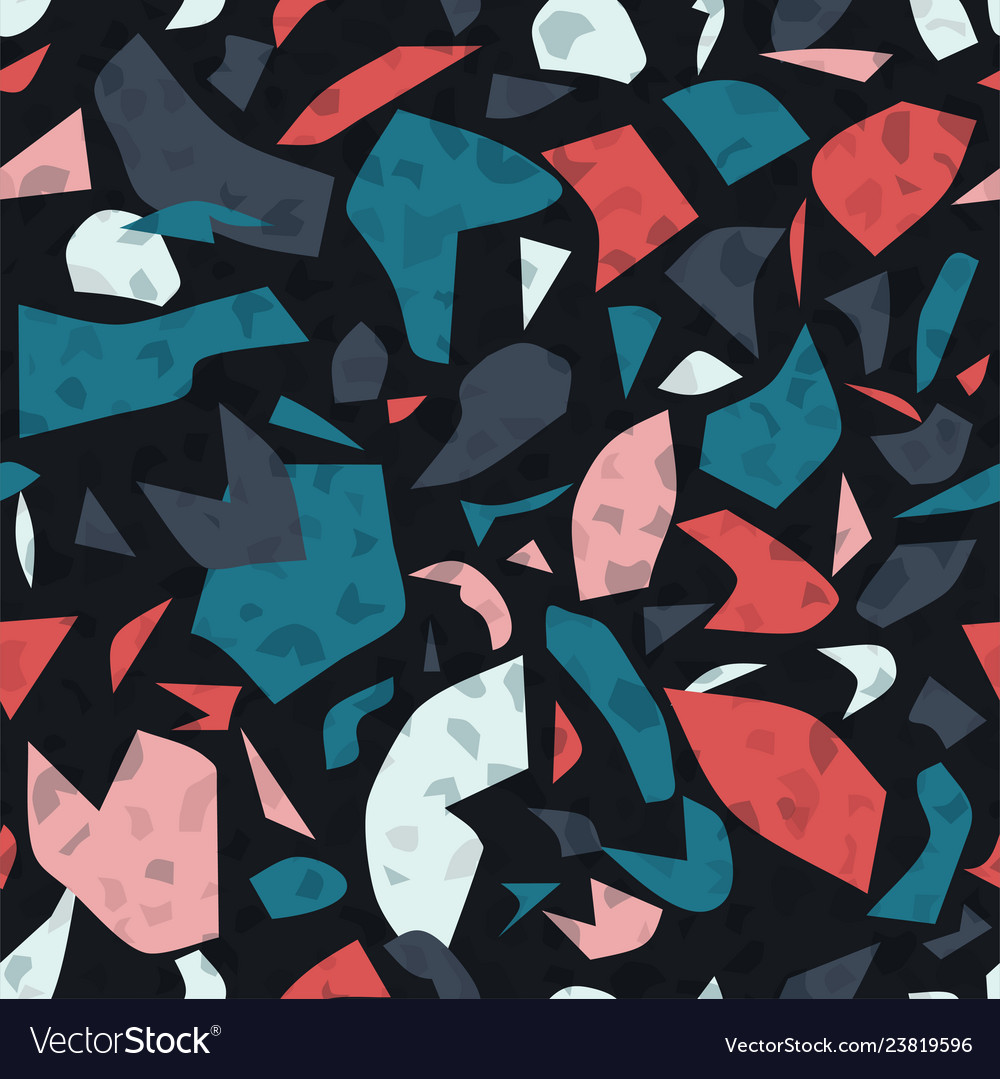 Terrazzo colorful seamless pattern abstract repeat vector image Terrazzo colorful seamless pattern abstract repeat