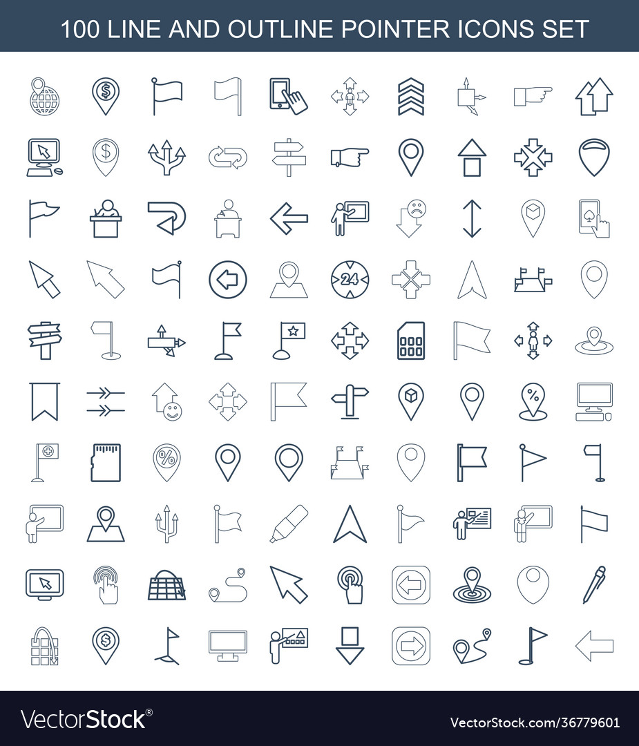 100 pointer icons