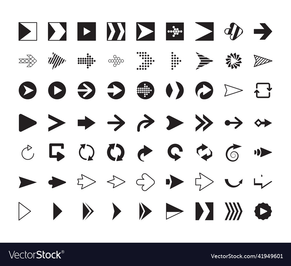 Arrows collection modern graphic direction signs