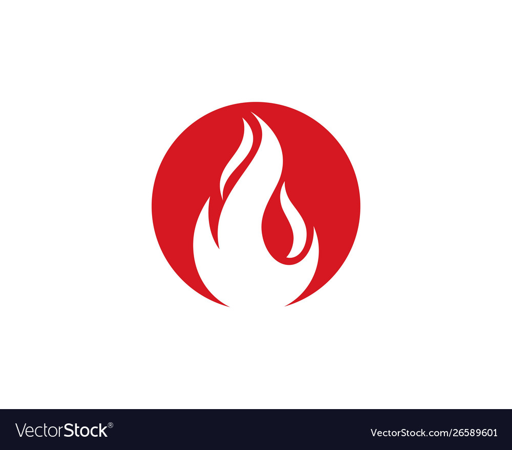 Fire flame logo template Royalty Free Vector Image