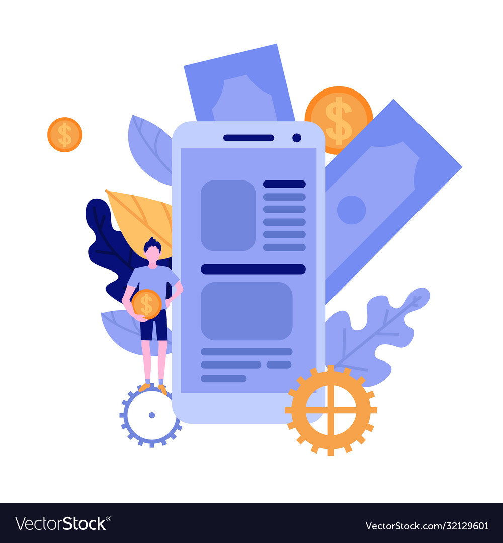 Flat man with kanban scrum agile board