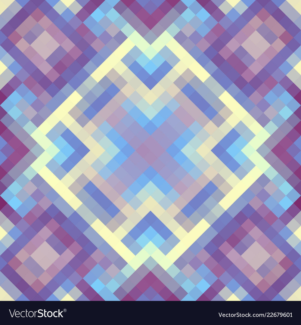 Geometric abstract symmetric pattern in pixel art