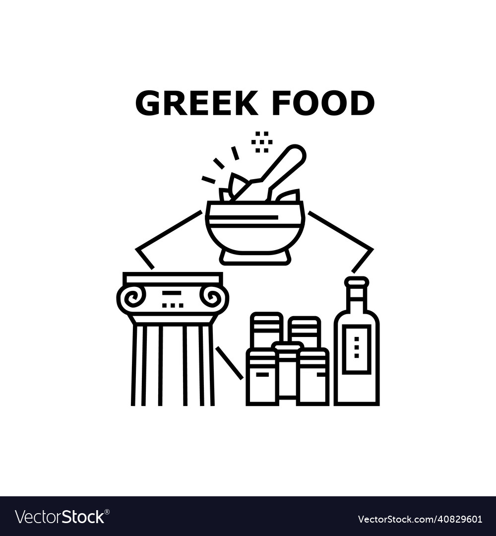 Greek food icons