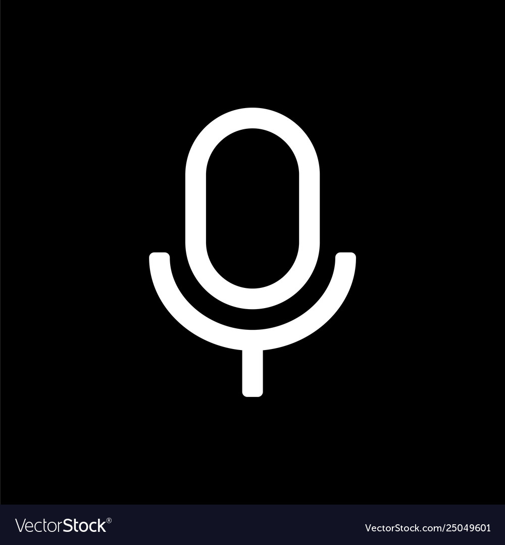 Microphone icon for simple flat style ui design