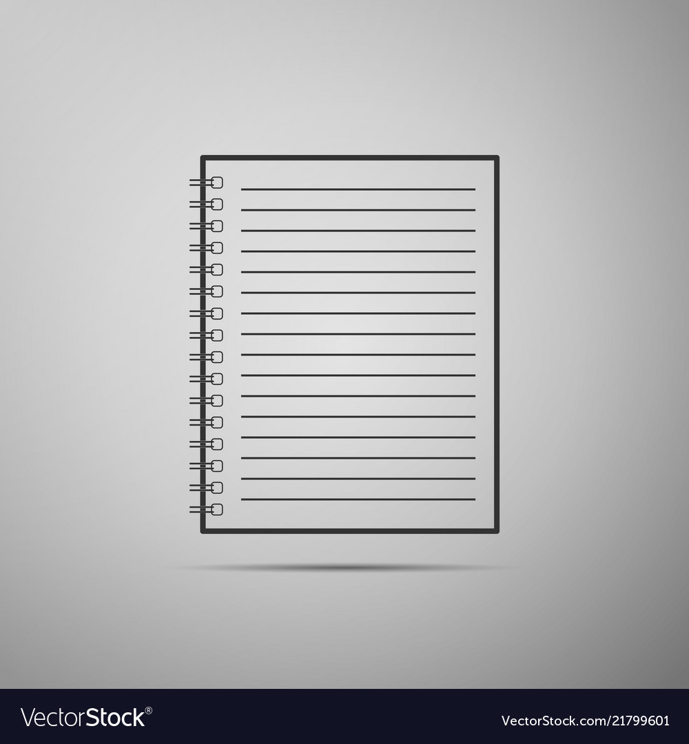 Notebook icon isolated spiral notepad