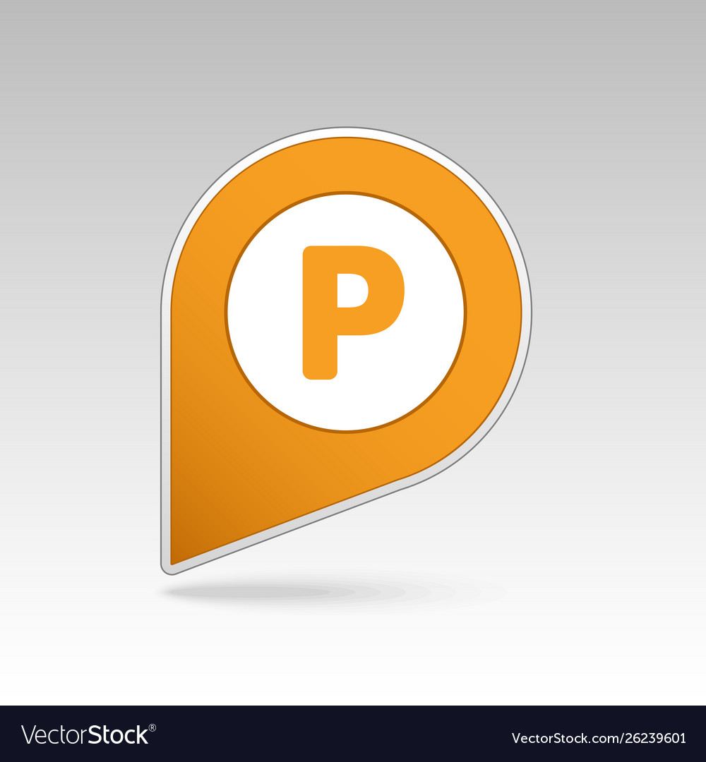 Parking pin map icon pointer markers vector image Parking pin map icon pointer markers