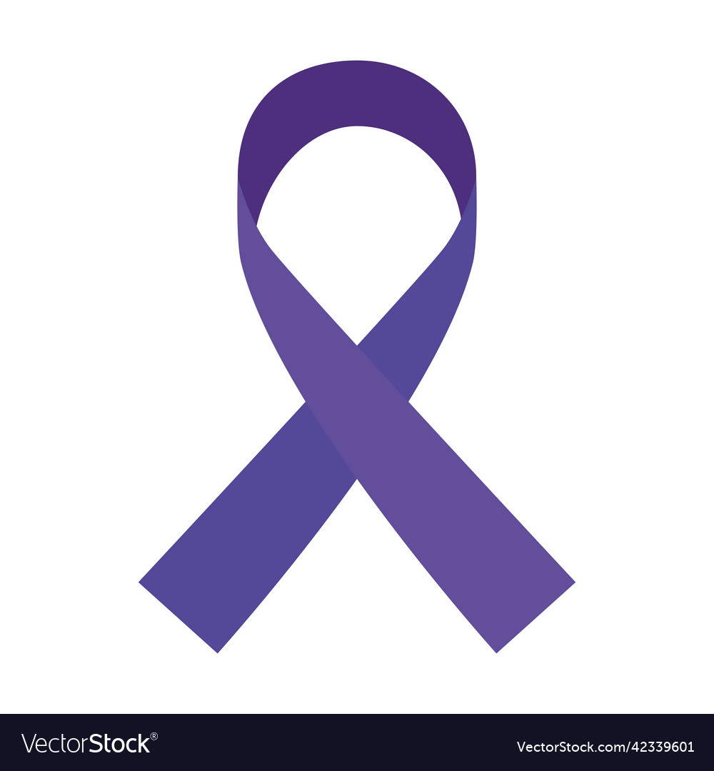 Purple ribbon campaign Royalty Free Vector Image